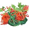 Knitsilk Handspun Recycled Sari Silk Yarn – Orange & Green Combo | 2 x 100g Skeins | Eco-Friendly Bulky Yarn for Knitting, Crocheting & Weaving
