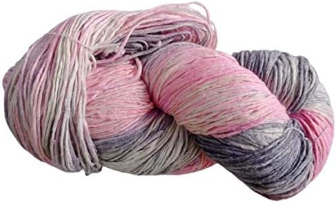 Knitsilk, 100% Recycled Silk Roving and Hand-Dyed Pure Mulberry Silk Yarn Perfect for Knitting, Crocheting, Weaving, and More 100 gm-225 Yards (Denver)