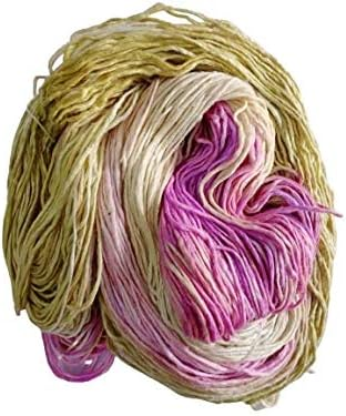 Knitsilk, 100% Recycled Silk Roving and Hand-Dyed Pure Mulberry Silk Yarn Perfect for Knitting, Crocheting, Weaving, and More 100 gm-225 Yards (Jordan)