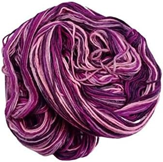 Knitsilk, 100% Recycled Silk Roving and Hand-Dyed Pure Mulberry Silk Yarn Perfect for Knitting, Crocheting, Weaving, and More 100 gm-225 Yards (Tokyo)