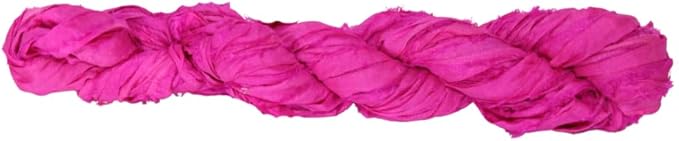 Knitsilk recycled sari silk ribbon yarn — Magenta