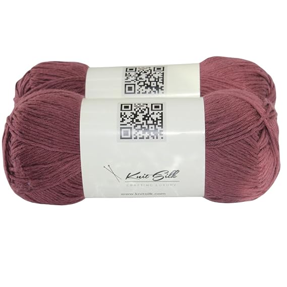 Knitsilk Soft Cotton Knitting Yarn – 100% Cotton | 2 X 100g (Approx. 200+ Yards)