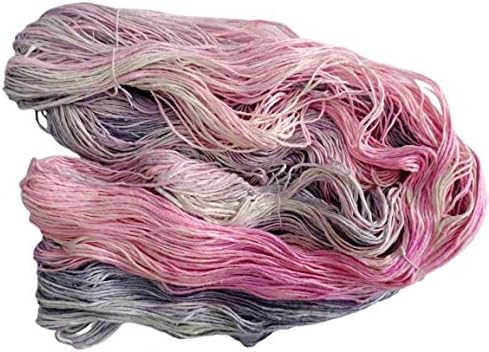 Knitsilk, 100% Recycled Silk Roving and Hand-Dyed Pure Mulberry Silk Yarn Perfect for Knitting, Crocheting, Weaving, and More 100 gm-225 Yards (Denver)