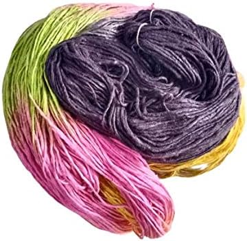 Knitsilk 100% Recycled and Hand-Dyed Silk Roving Worsted Yarn, Luxurious & Soft Silk Roving | Ideal for Knitting, Crocheting, Crafting | Smooth Texture & Fabulous Color Nairobi