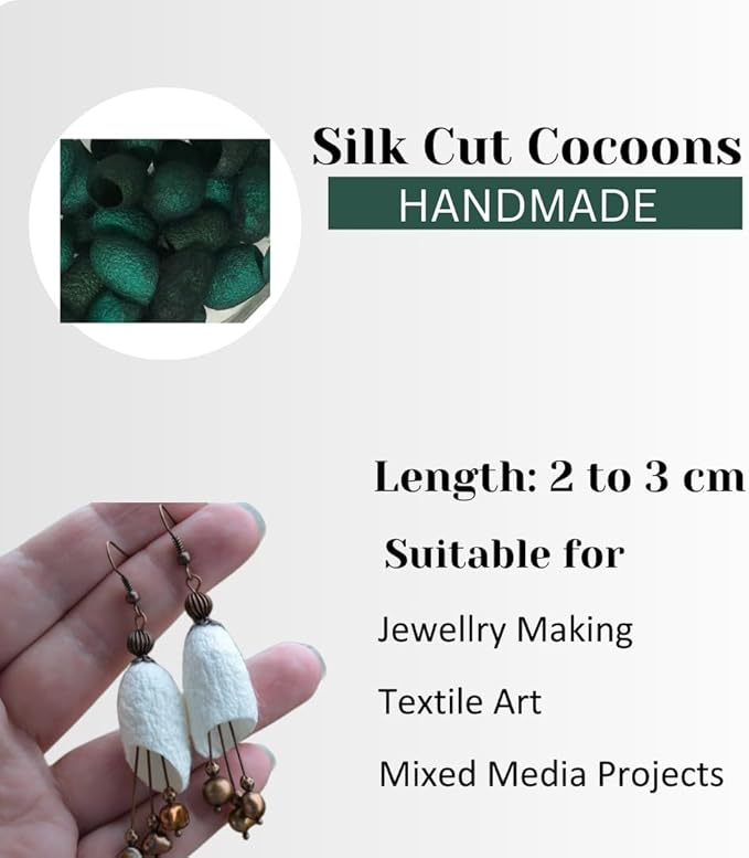 knitsilk silk cocoons, Green Iris