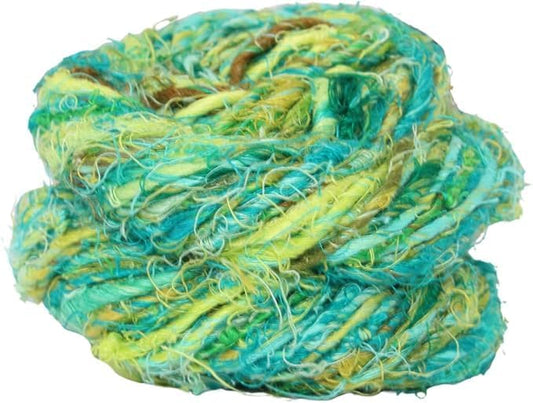 Knitsilk linen yarn, Green