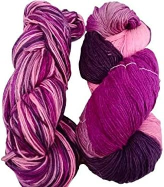 Knitsilk, 100% Recycled Silk Roving and Hand-Dyed Pure Mulberry Silk Yarn Perfect for Knitting, Crocheting, Weaving, and More 100 gm-225 Yards (Tokyo)