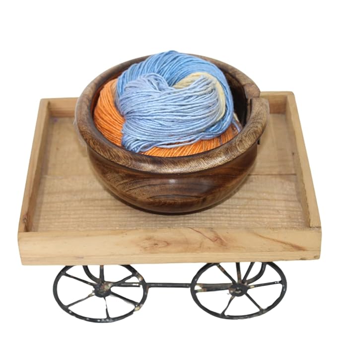 Knitsilk 100% Recycled and Hand-Dyed Silk Roving Worsted Yarn, Luxurious & Soft Silk Roving | Ideal for Knitting, Crocheting, Crafting | Smooth Texture & Fabulous Color.(100 gm-225 Yards,Ibiza)