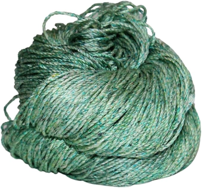 3 ply  Silk Lace Weight Yarn,Dark green