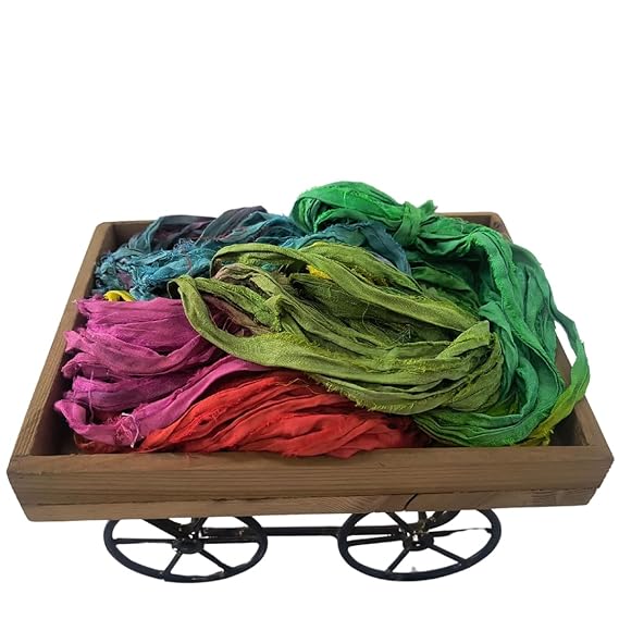 Knitsilk recycled sari silk ribbon yarn - Multicolor
