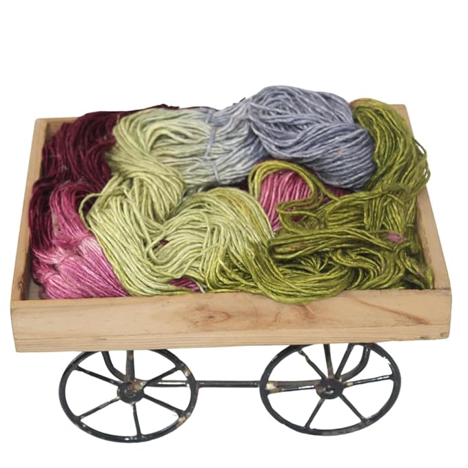 Knitsilk, 100% Recycled Silk Roving and Hand-Dyed Pure Mulberry Silk Yarn Perfect for Knitting, Crocheting, Weaving, and More 100 gm-225 Yards (Stockholm)