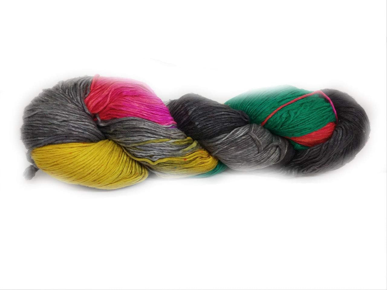 Knitsilk Silk Roving Worsted Weight Yarn - Luxurious 100% Recycled and Hand-Dyed Mulberry Silk Yarn for Scarves, Sweaters, and Accessories - Smooth and Glossy Texture (100 gm-225 Yards London)