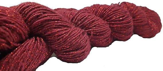 Knitsilk Sparkle Silk Yarn,Red