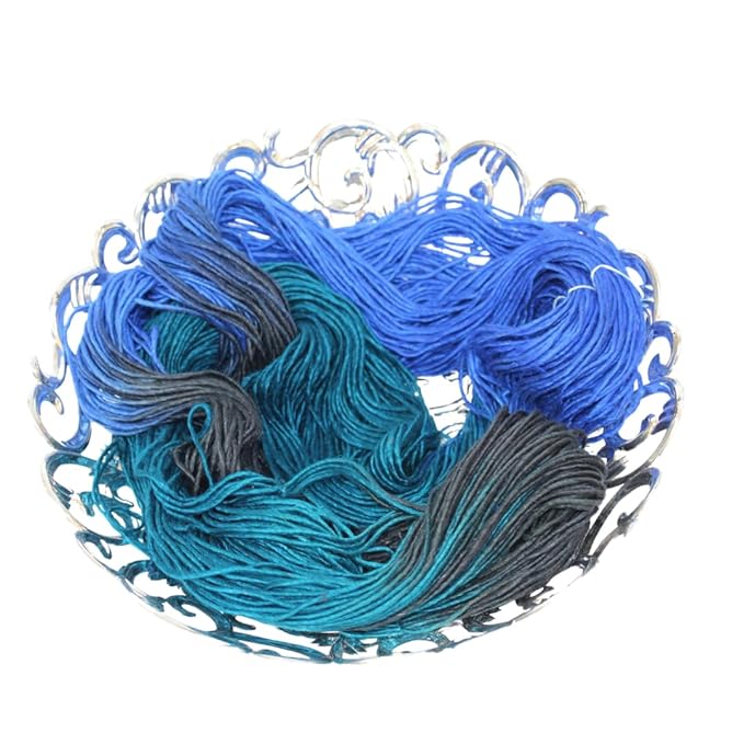 Knitsilk, 100% Recycled Silk Roving and Hand-Dyed Pure Mulberry Silk Yarn Perfect for Knitting, Crocheting, Weaving, and More 100 gm-225 Yards (Sydney)