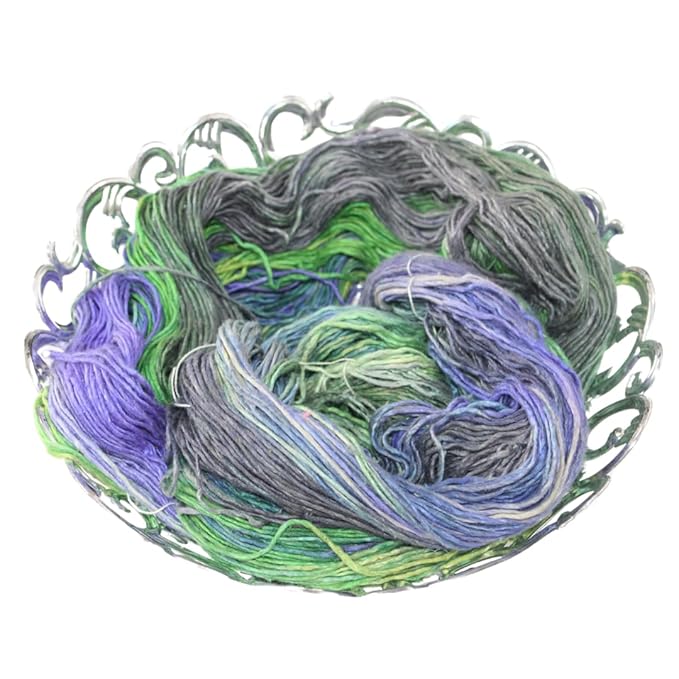 Knitsilk 100% Recycled and Hand-Dyed Silk Roving Worsted Yarn, Luxurious & Soft Silk Roving | Ideal for Knitting, Crocheting, Crafting | Smooth Texture & Fabulous Color.(100 gm-225 Yards,Helsinki)
