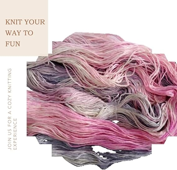 Knitsilk, 100% Recycled Silk Roving and Hand-Dyed Pure Mulberry Silk Yarn Perfect for Knitting, Crocheting, Weaving, and More 100 gm-225 Yards (Denver)