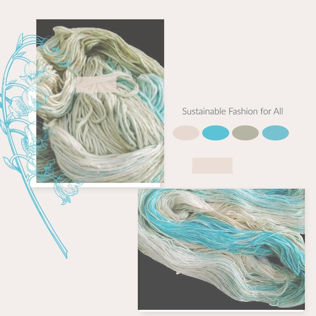 Knitsilk, 100% Recycled Silk Roving and Hand-Dyed Pure Mulberry Silk Yarn Perfect for Knitting, Crocheting, Weaving, and More 100 gm-225 Yards (Berlin)
