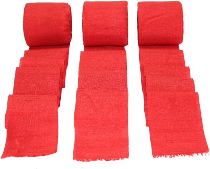 Knitsilk Dupioni Satin Ribbon, Dark red