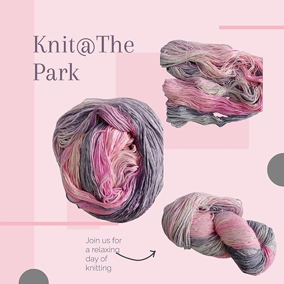 Knitsilk, 100% Recycled Silk Roving and Hand-Dyed Pure Mulberry Silk Yarn Perfect for Knitting, Crocheting, Weaving, and More 100 gm-225 Yards (Denver)