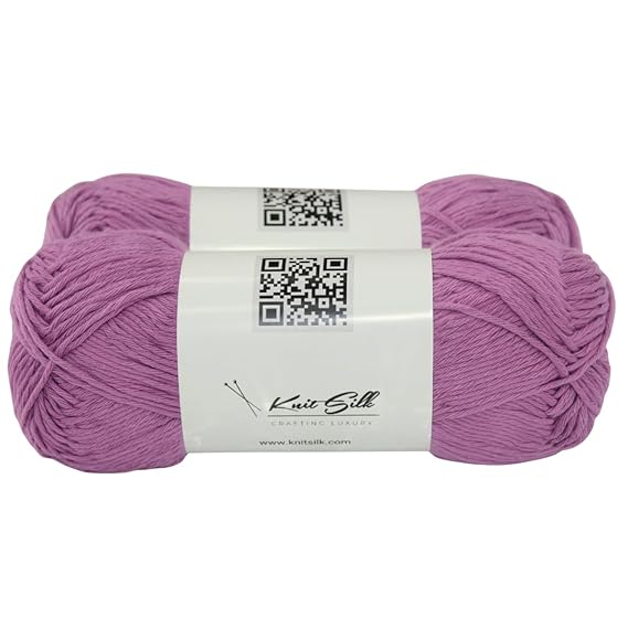 Knitsilk Soft Cotton Knitting Yarn – 100% Cotton | 2 X 100g (Approx. 200+ Yards)