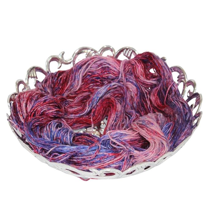 Knitsilk, 100% Recycled Silk Roving and Hand-Dyed Pure Mulberry Silk Yarn Perfect for Knitting, Crocheting, Weaving, and More 100 gm-225 Yards (Toronto)