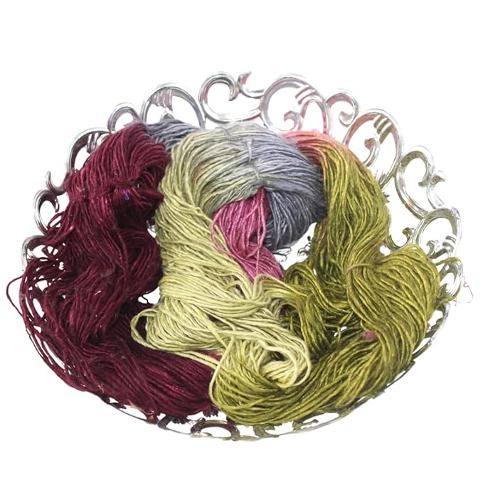 Knitsilk, 100% Recycled Silk Roving and Hand-Dyed Pure Mulberry Silk Yarn Perfect for Knitting, Crocheting, Weaving, and More 100 gm-225 Yards (Stockholm)