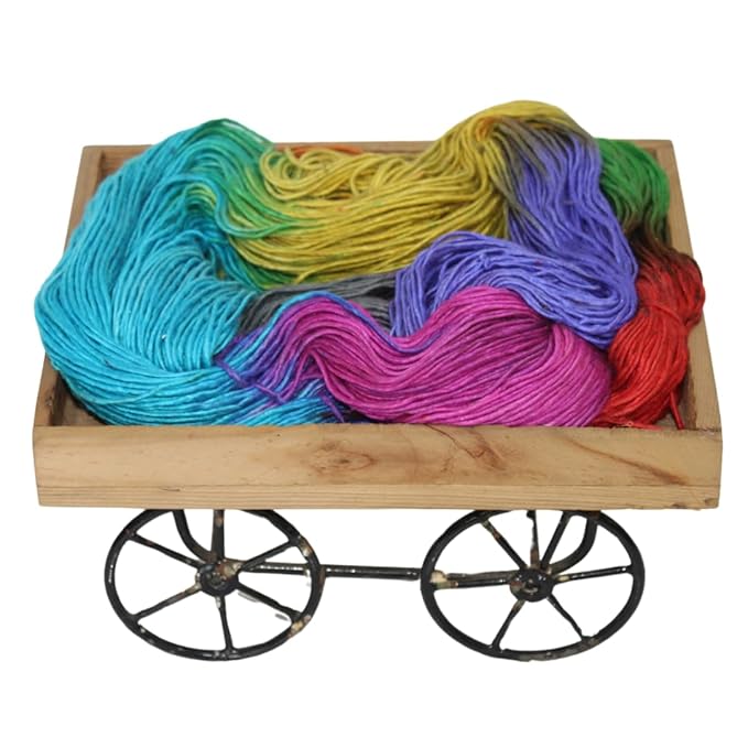Knitsilk, 100% Recycled Silk Roving and Hand-Dyed Pure Mulberry Silk Yarn Perfect for Knitting, Crocheting, Weaving, and More 100 gm-225 Yards (Milan)
