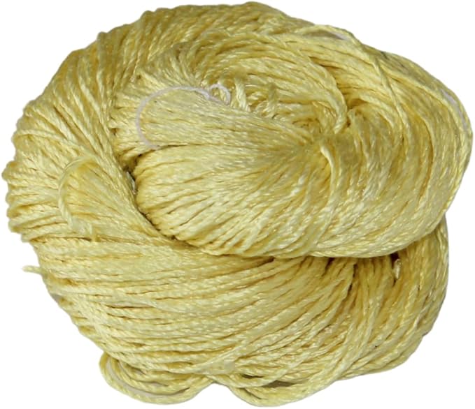 3 ply  Silk Lace Weight Yarn, Pastel yellow