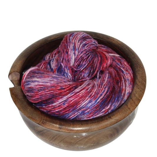 Knitsilk, 100% Recycled Silk Roving and Hand-Dyed Pure Mulberry Silk Yarn Perfect for Knitting, Crocheting, Weaving, and More 100 gm-225 Yards (Toronto)
