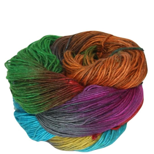 Knitsilk, 100% Recycled Silk Roving and Hand-Dyed Pure Mulberry Silk Yarn Perfect for Knitting, Crocheting, Weaving, and More 100 gm-225 Yards (Milan)