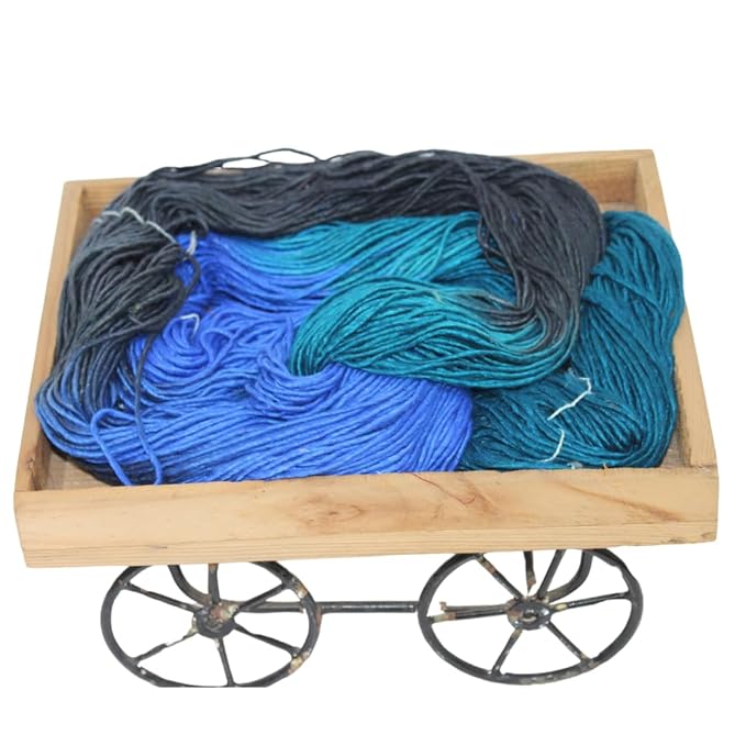 Knitsilk, 100% Recycled Silk Roving and Hand-Dyed Pure Mulberry Silk Yarn Perfect for Knitting, Crocheting, Weaving, and More 100 gm-225 Yards (Sydney)