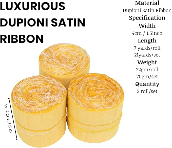 Knitsilk Dupioni Satin Ribbon, White