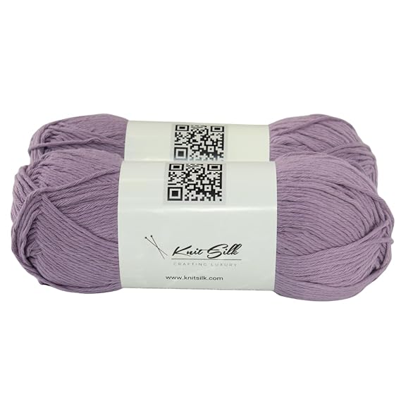 Knitsilk Soft Cotton Knitting Yarn – 100% Cotton | 2 X 100g (Approx. 200+ Yards)