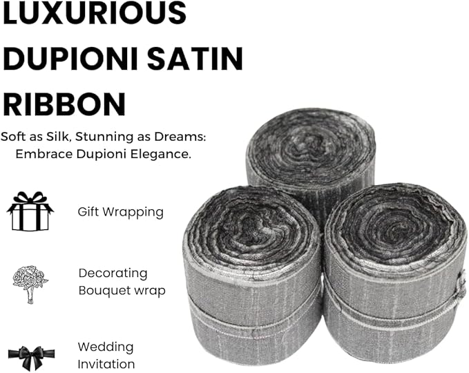 Knitsilk Dupioni Satin Ribbon Brown