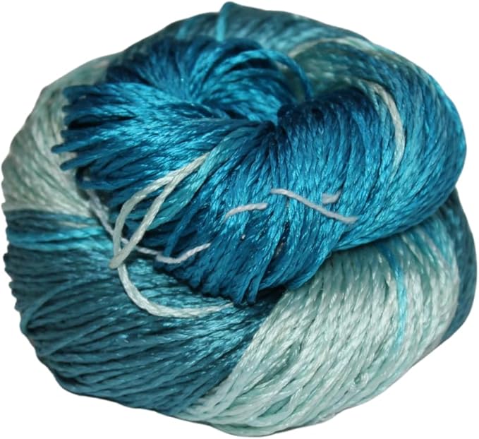 3 ply  Silk Lace Weight Yarn,Sky blue
