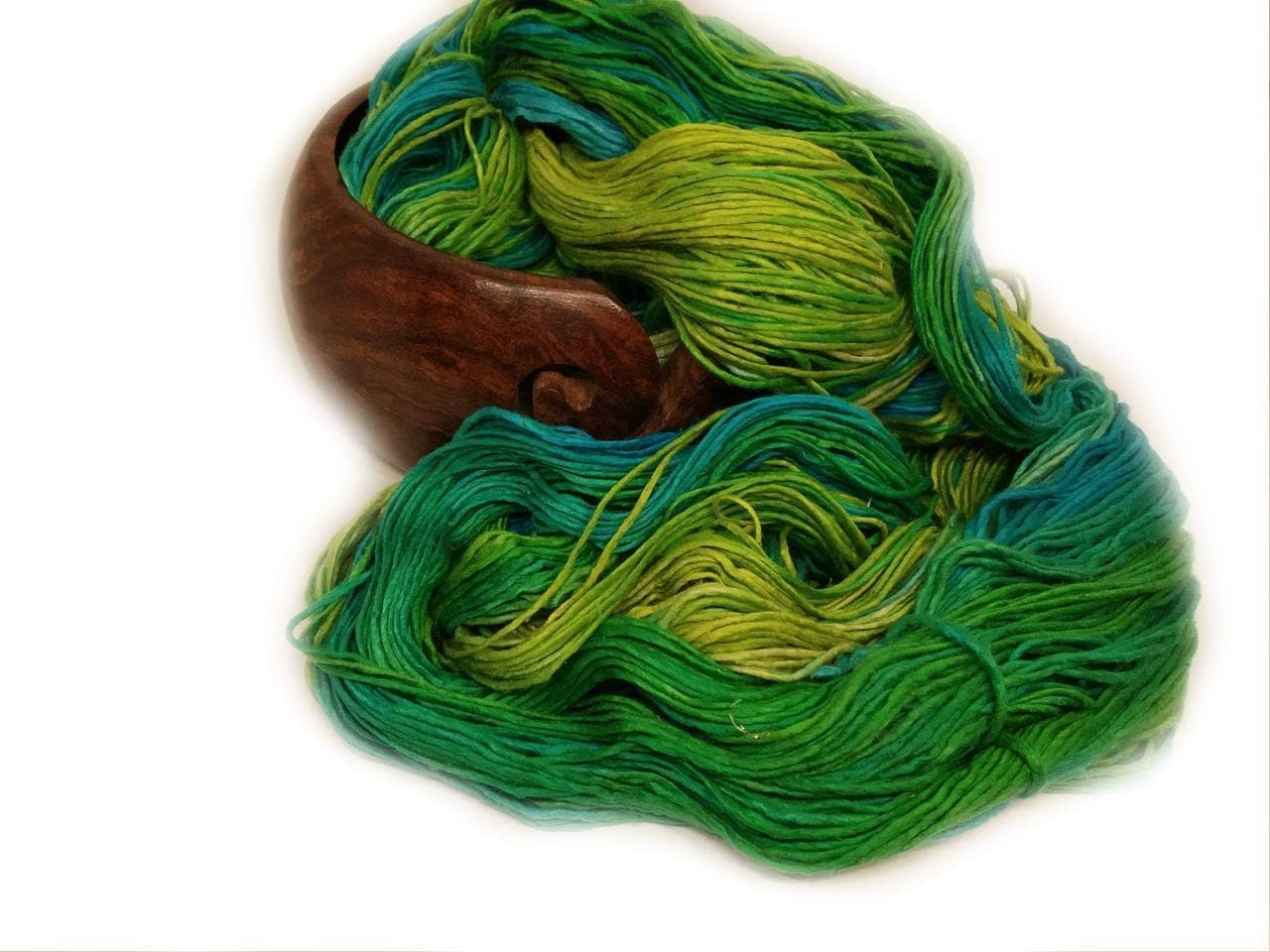 Knitsilk 100% Recycled and Hand-Dyed Silk Roving Worsted Yarn, Luxurious & Soft Silk Roving | Ideal for Knitting, Crocheting, Crafting | Smooth Texture & Fabulous Color.(100 gm-225 Yards,New York)