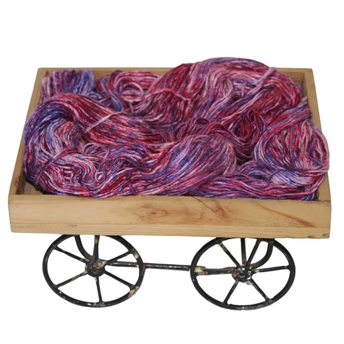 Knitsilk, 100% Recycled Silk Roving and Hand-Dyed Pure Mulberry Silk Yarn Perfect for Knitting, Crocheting, Weaving, and More 100 gm-225 Yards (Toronto)