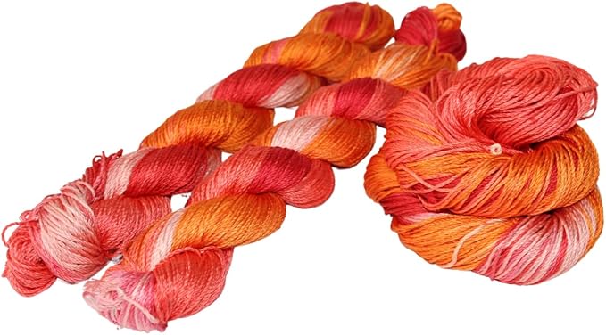 3 ply Silk Lace Weight Yarn,Red