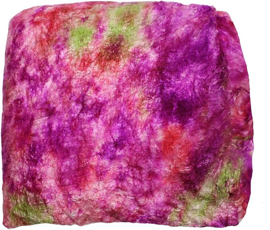 Knitsilk Silk fiber yarn, Pink and Green