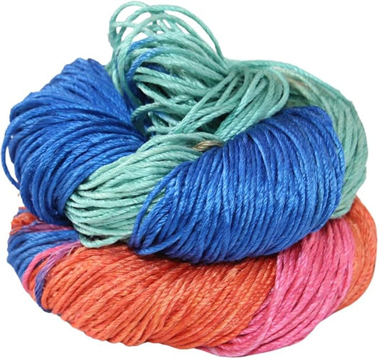 3 ply  Silk Lace Weight Yarn,Rainbow