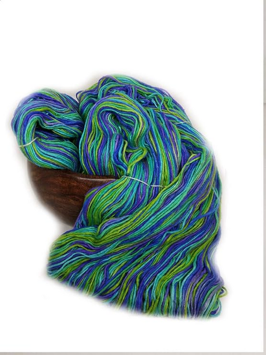 Knitsilk 100% Recycled and Hand-Dyed Silk Roving Worsted Yarn, Luxurious & Soft Silk Roving | Ideal for Knitting, Crocheting,Crafting | Smooth Texture & Fabulous Color Santorini