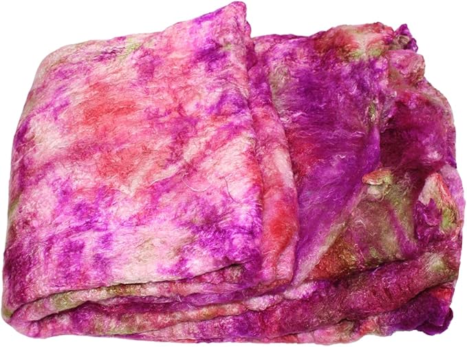 Knitsilk Silk fiber yarn, Pink and Green