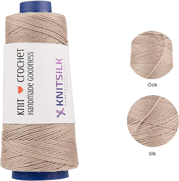 Knitsilk 8 ply silk viscose yarn,Oak