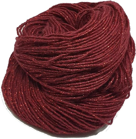 Knitsilk Sparkle Silk Yarn,Red