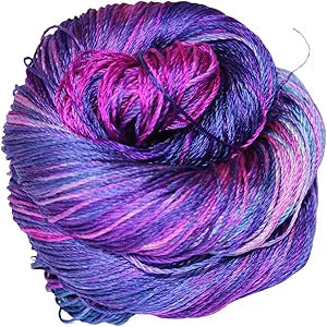 3 ply  Silk Lace Weight Yarn,Pink and majenta
