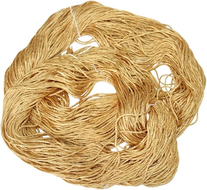 3 ply  Silk Lace Weight Yarn,Golden mustard