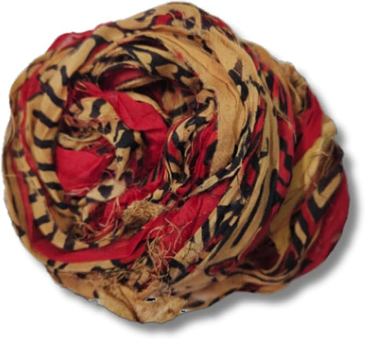 Knitsilk Recycled Sari Silk and chiffon ribbon yarn-Multicolor
