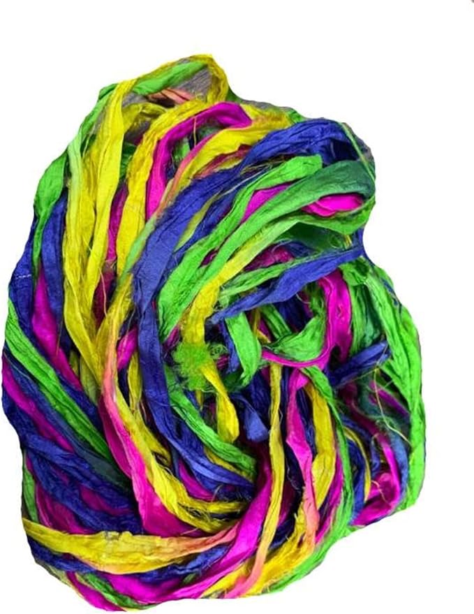 Knitsilk recycled sari silk ribbon yarn - Multicolor