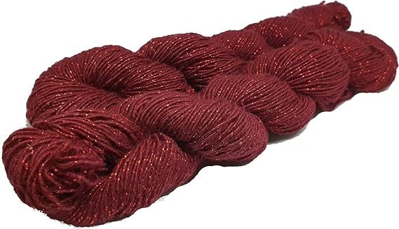 Knitsilk Sparkle Silk Yarn,Red