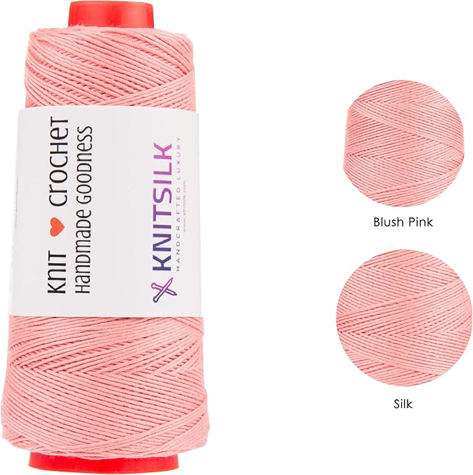 Knitsilk 8 ply silk viscose yarn,Blush pink